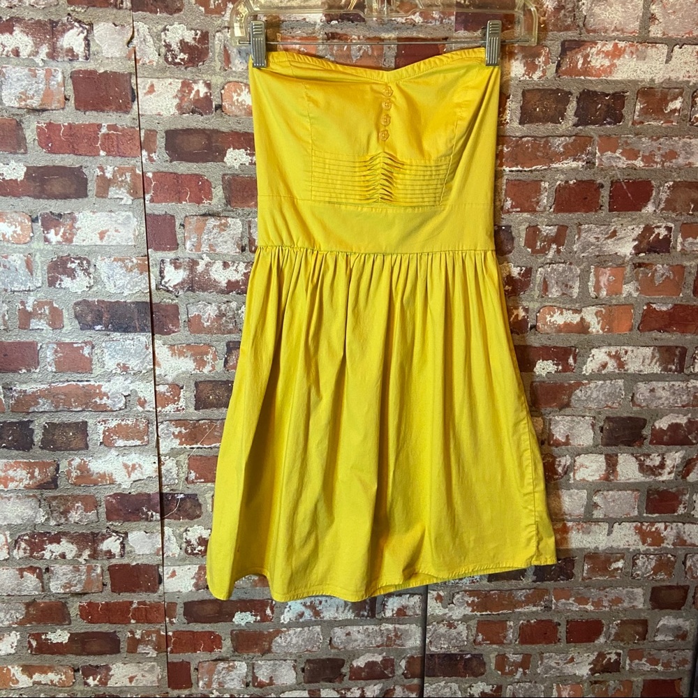 [Bebop]S Strapless Yellow Pin Up Style Sun Dress - Picture 8 of 8